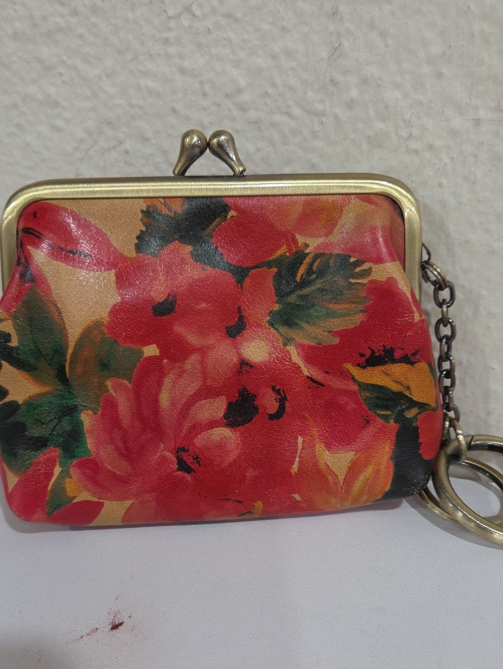 Patricia Nash Floral Kiss-Lock Coin Purse - Red Floral